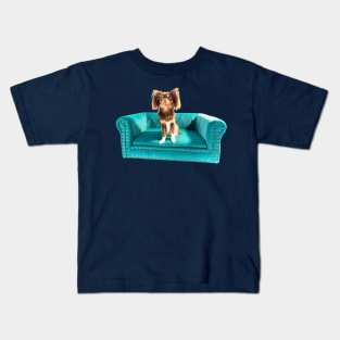 Eva The Chihuahua On Her Special Settee Kids T-Shirt